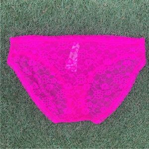 Victoria’s Secret Hot Pink Lace Bikini Panty